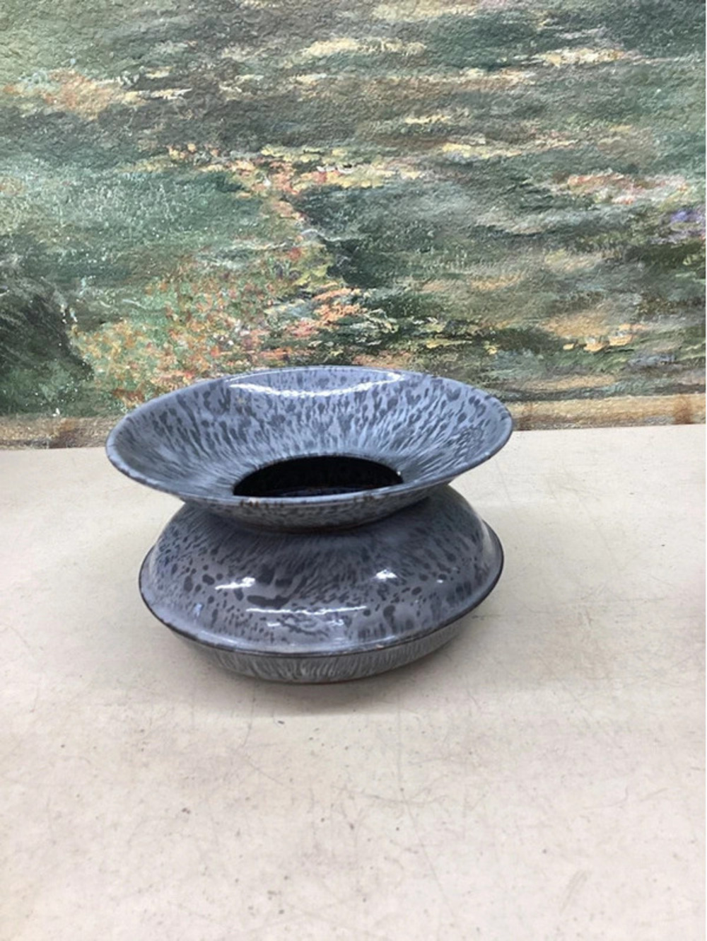 Vintage Graniteware Spittoon